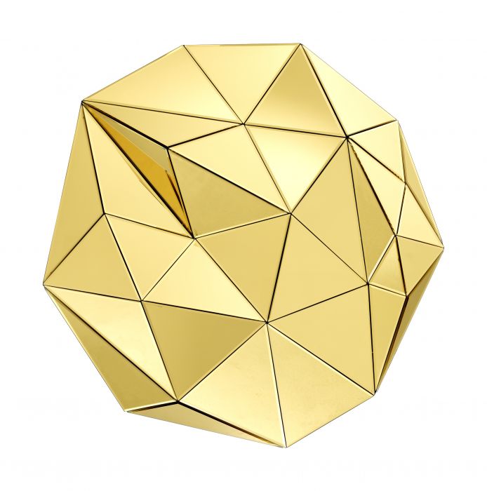Зеркало Eichholtz Mirror Topanga Gold Глянцевое золото в Твери | Loft Concept 