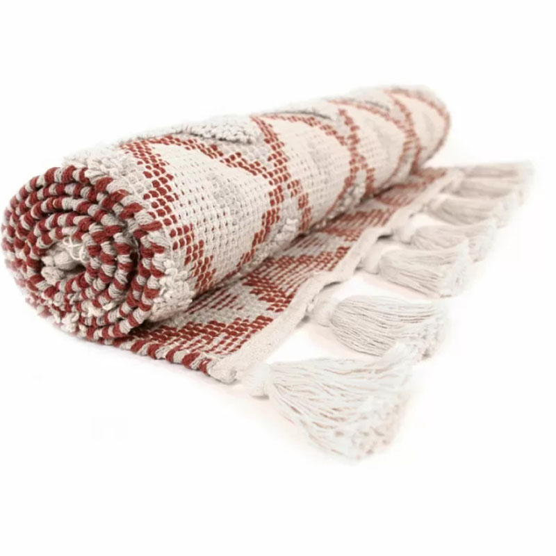 Ковер Juvenal Carpet 100% хлопок Бургундский красный Ковер Juvenal Carpet 100% хлопок Бургундский красный в Твери | Loft Concept