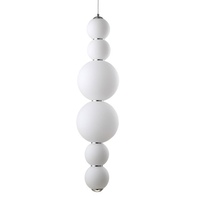 Люстра PEARLS Suspension Pendant Lamp C Белый Хром Люстра PEARLS Suspension Pendant Lamp C Белый Хром в Твери | Loft Concept