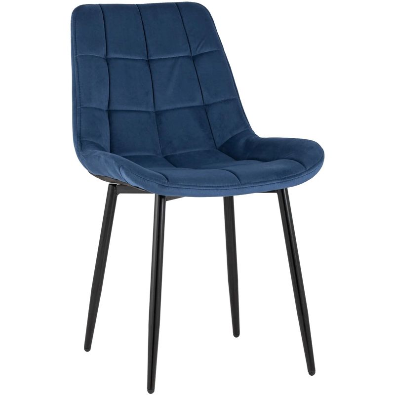 Стул NANCY Chair Синий Цвет Черные Ножки Синий Черный в Твери | Loft Concept 