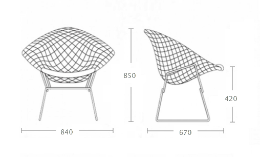 Кресло Bertoia Diamond Chair в Твери