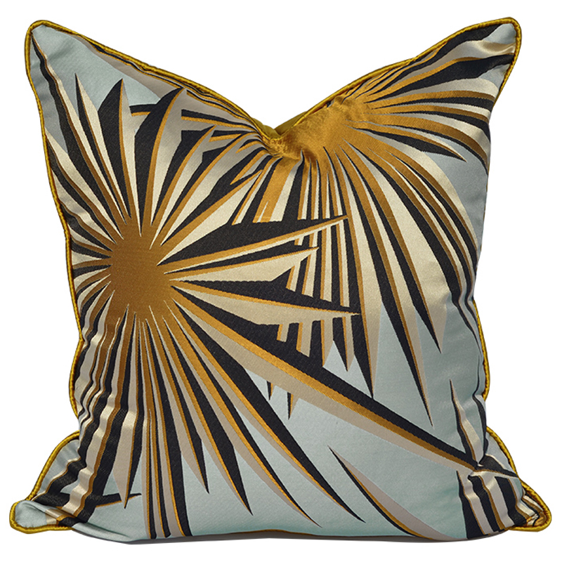 Подушка GOLDEN SUNBURST Jim Thompson Sun Серебряный Черный Золотой в Твери | Loft Concept 