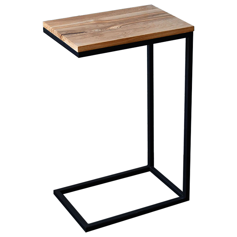 Приставной стол Hanson Industrial Metal Rust Side Table Светлый дуб Черный Приставной стол Hanson Industrial Metal Rust Side Table Светлый дуб Черный в Твери | Loft Concept
