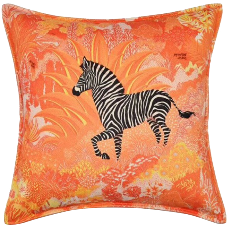 Декоративная подушка Hermes Zebra 30 Оранжевый Декоративная подушка Hermes Zebra 30 Оранжевый в Твери | Loft Concept
