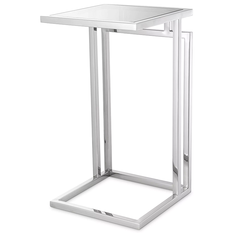Приставной стол Eichholtz Side Table Marcus Chrome Стекло Смок Хром Приставной стол Eichholtz Side Table Marcus Chrome Стекло Смок Хром в Твери | Loft Concept