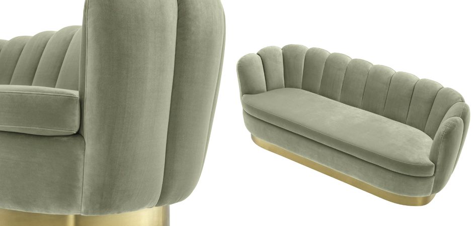 Диван Eichholtz Sofa Mirage pistache green Диван Eichholtz Sofa Mirage pistache green - Loft-Concept в Твери