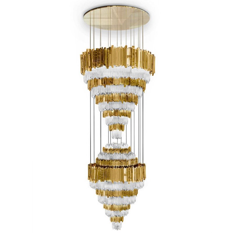 Люстра Luxxu Empire Chandelier XL Глянцевое золото Прозрачное Стекло Люстра Luxxu Empire Chandelier XL Глянцевое золото Прозрачное Стекло в Твери | Loft Concept