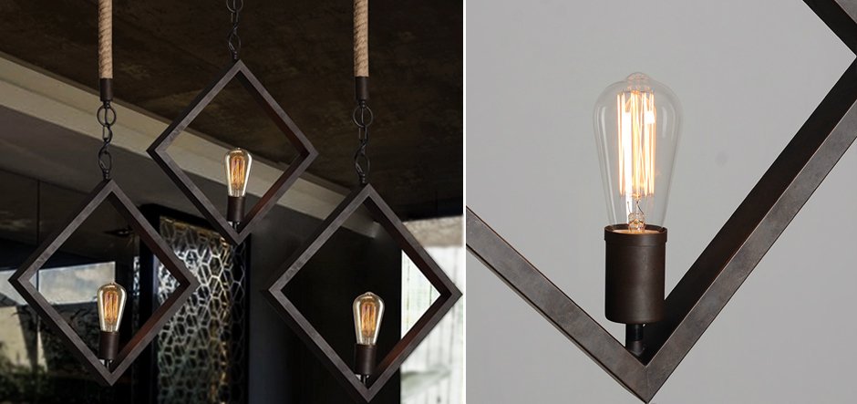 Подвесной светильник Romb Loft Rope Light Подвесной светильник Romb Loft Rope Light - Loft-Concept в Твери