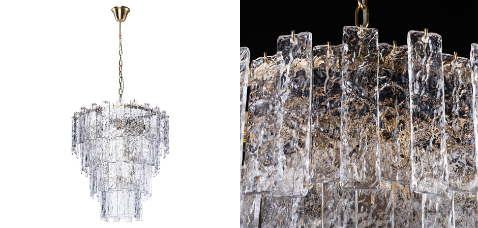 Люстра Iceberg Glass Maxi с Рельефным стеклом Люстра Iceberg Glass Maxi с Рельефным стеклом - Loft-Concept в Твери