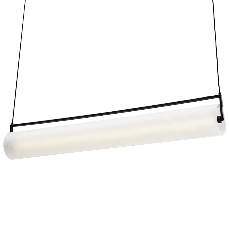 Дизайнерский линейный подвесной светильник CANVAS LINEAR HANGING LAMP Белый Черный Дизайнерский линейный подвесной светильник CANVAS LINEAR HANGING LAMP Белый Черный в Твери | Loft Concept