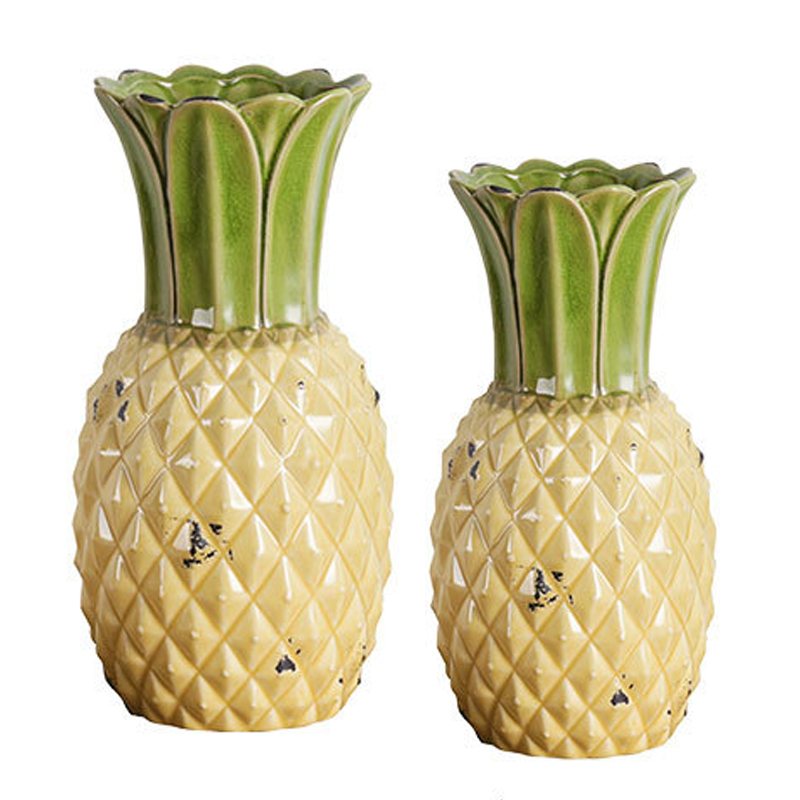 Ваза Pineapple Vase Желтый Зеленый шалфей Ваза Pineapple Vase Желтый Зеленый шалфей в Твери | Loft Concept