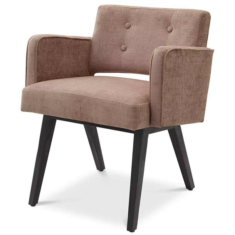 Стул Eichholtz Dining Chair Locarno Песочный Черный Стул Eichholtz Dining Chair Locarno Песочный Черный в Твери | Loft Concept