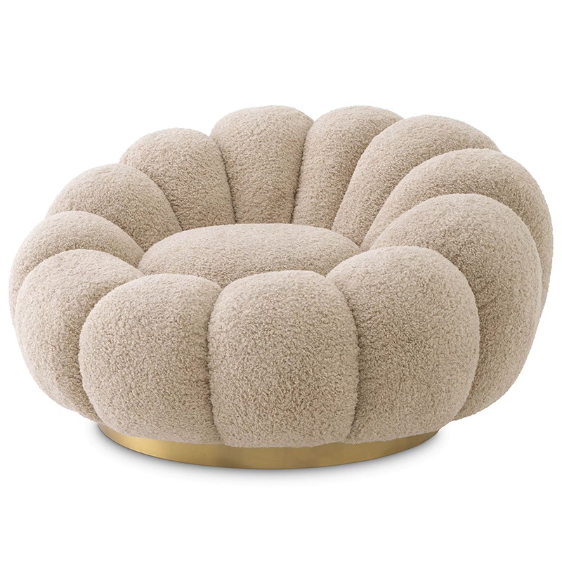 Кресло Eichholtz Swivel Chair Mello Canberra Sand Бежевый Латунь Кресло Eichholtz Swivel Chair Mello Canberra Sand Бежевый Латунь в Твери | Loft Concept