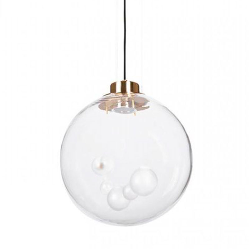 Подвесной светильник Lamps Inside Bubbles bottom round Золотой Прозрачный Подвесной светильник Lamps Inside Bubbles bottom round Золотой Прозрачный в Твери | Loft Concept