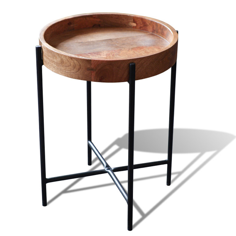 Приставной стол Darrick Side Table Черный Коричневый Приставной стол Darrick Side Table Черный Коричневый в Твери | Loft Concept