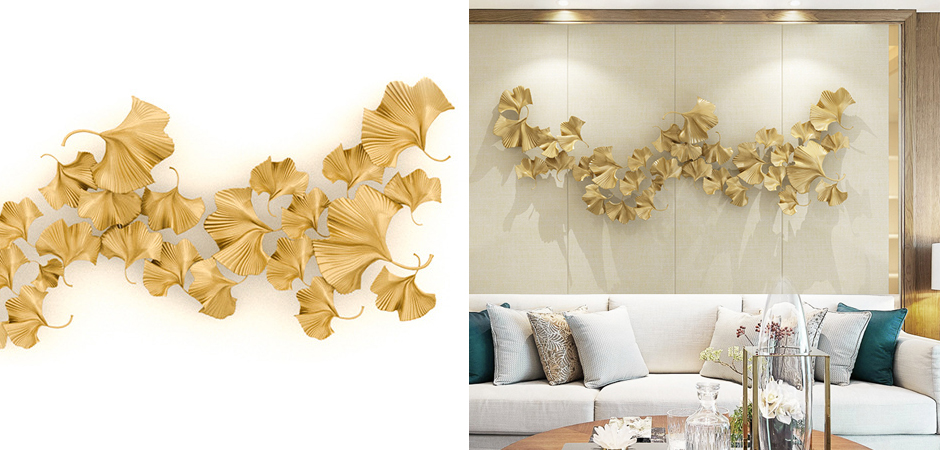 Аксессуар на стену Golden Ginkgo Leaves Аксессуар на стену Golden Ginkgo Leaves - Loft-Concept в Твери