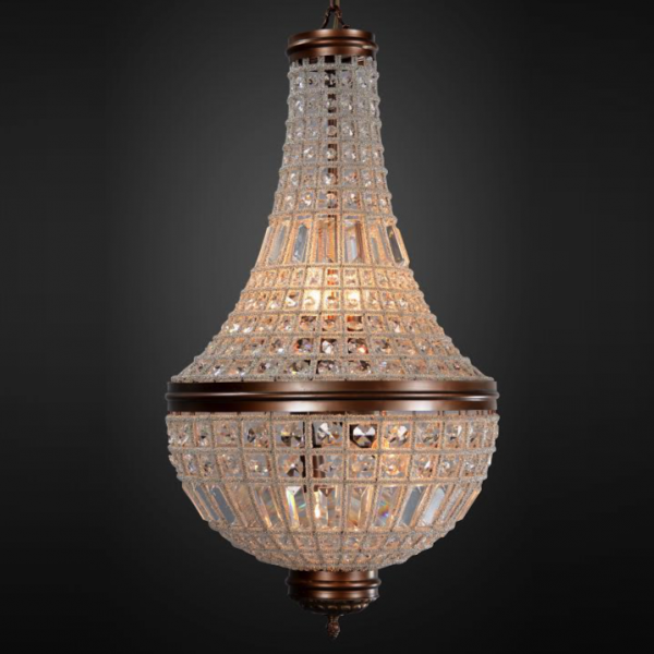 Люстра RH 19th c. Casbah Crystal Pendant Tall 45 Темная бронза винтаж Люстра RH 19th c. Casbah Crystal Pendant Tall 45 Темная бронза винтаж в Твери | Loft Concept