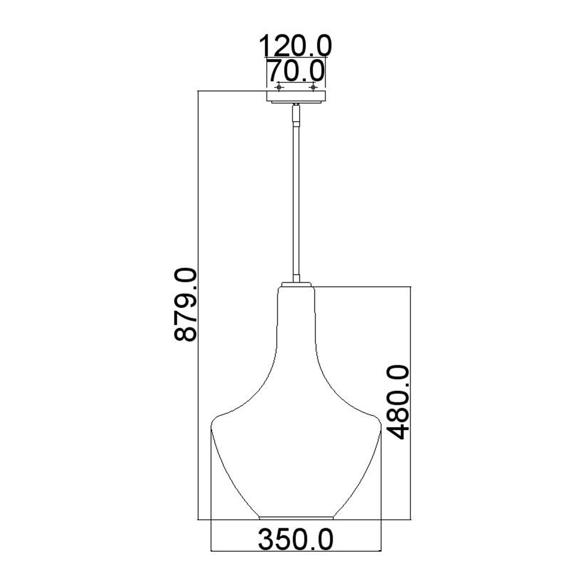 Подвесной светильник прозрачный стеклянный органической формы Kichler в Твери