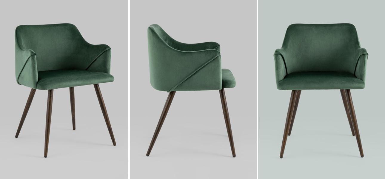 Стул Monarch Chair Зеленый Велюр - фото