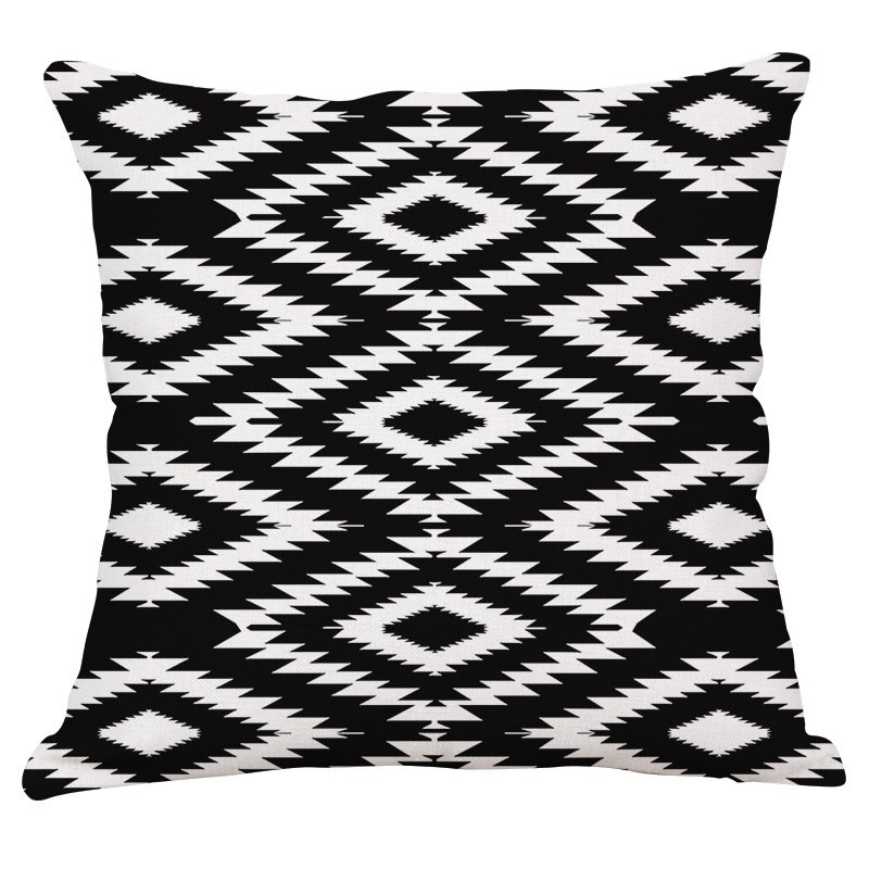 Декоративная подушка Black and White Pattern #5 Черно-белый Декоративная подушка Black and White Pattern #5 Черно-белый в Твери | Loft Concept