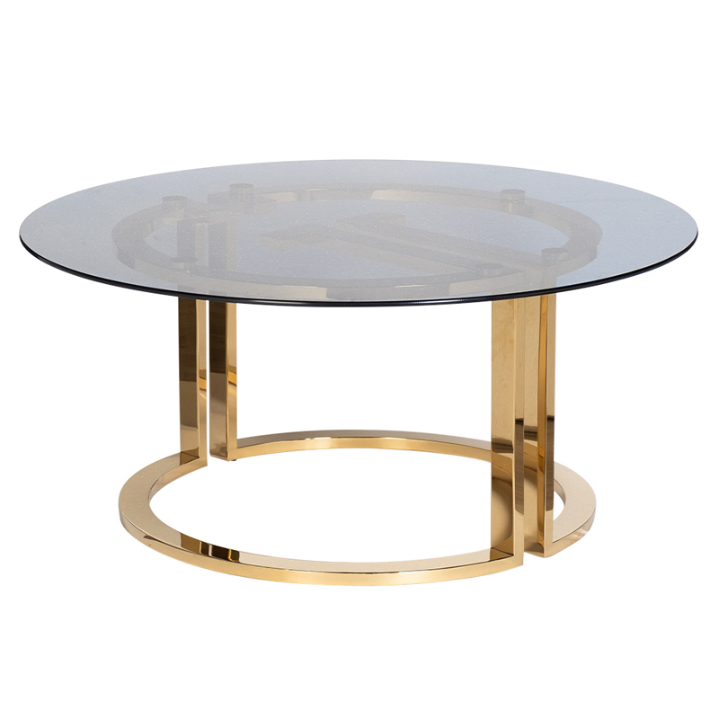 Кофейный стол Umberto Coffee Table Глянцевое золото Стекло Смок Кофейный стол Umberto Coffee Table Глянцевое золото Стекло Смок в Твери | Loft Concept