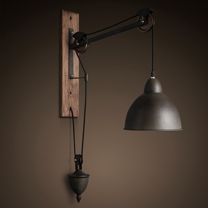 Настенный светильник Steampank Rust Iron Wall Lamp Черный Настенный светильник Steampank Rust Iron Wall Lamp Черный в Твери | Loft Concept