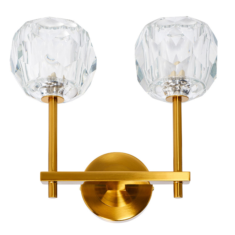 Бра RH Boule de Cristal Double Wall Lamp Gold матовое золото Бра RH Boule de Cristal Double Wall Lamp Gold матовое золото в Твери | Loft Concept