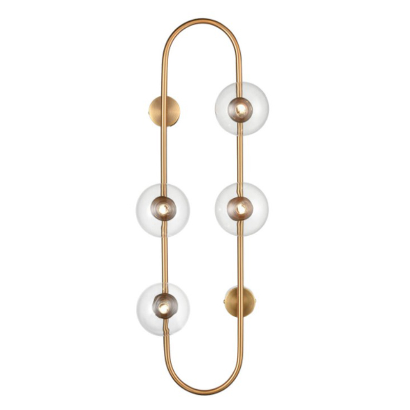 Бра HOOP WALL Lamp Gold Transparent 4 Золотой Прозрачное Стекло Бра HOOP WALL Lamp Gold Transparent 4 Золотой Прозрачное Стекло в Твери | Loft Concept