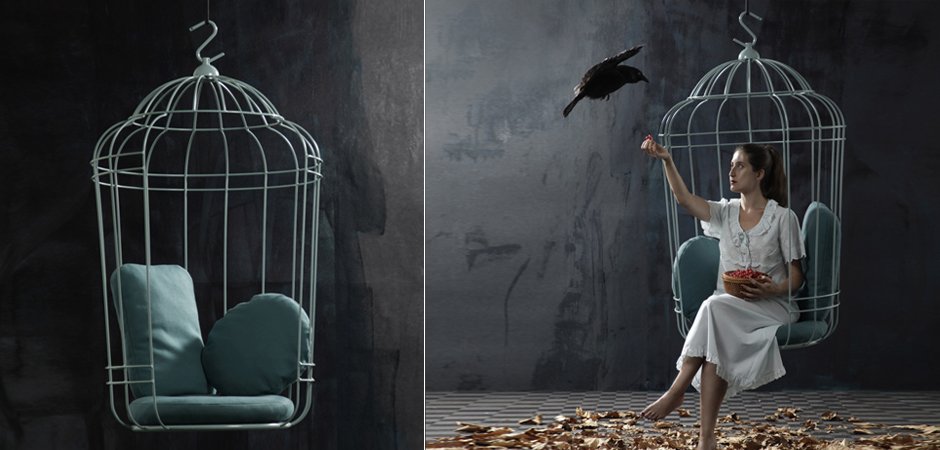 Подвесное кресло "клетка" Swing chair Cage Подвесное кресло "клетка" Swing chair Cage - Loft-Concept в Твери