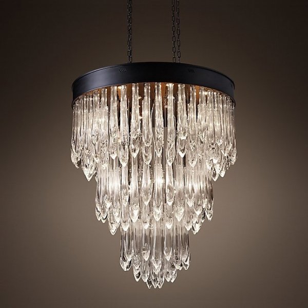 Люстра RH TEAR DROP GLASS 90 Черный Люстра RH TEAR DROP GLASS 90 Черный в Твери | Loft Concept