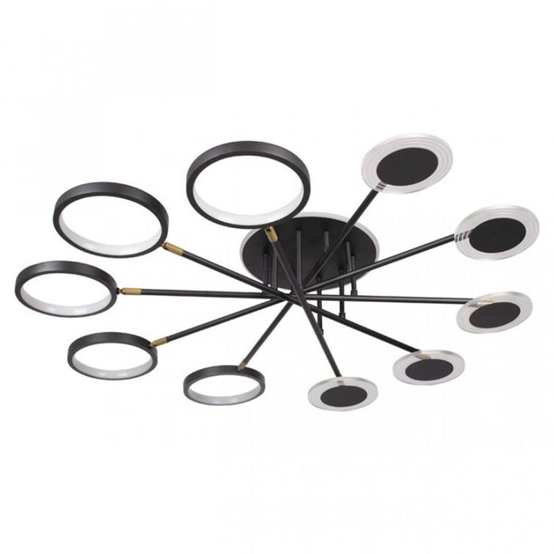 Люстра светодиодная BENDIK LIGHTING Black 10 плафонов Черный Прозрачный Люстра светодиодная BENDIK LIGHTING Black 10 плафонов Черный Прозрачный в Твери | Loft Concept