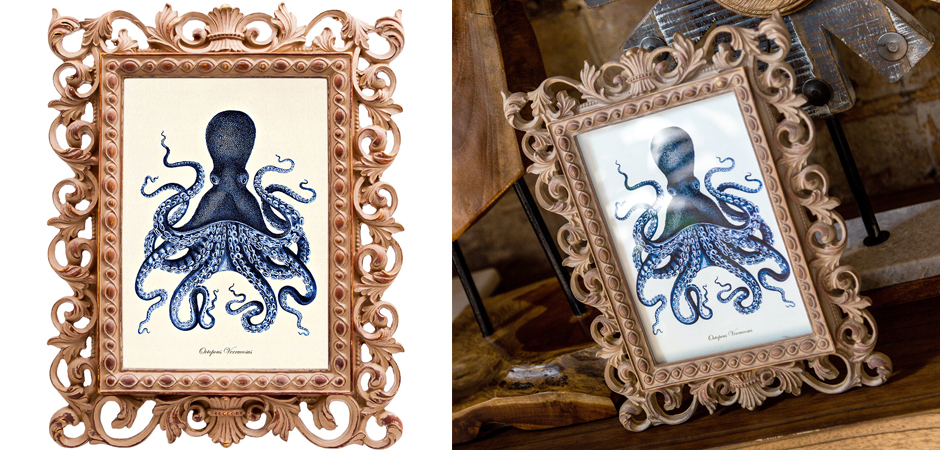 Постер Blue Octopus Poster Постер Blue Octopus Poster - Loft-Concept в Твери