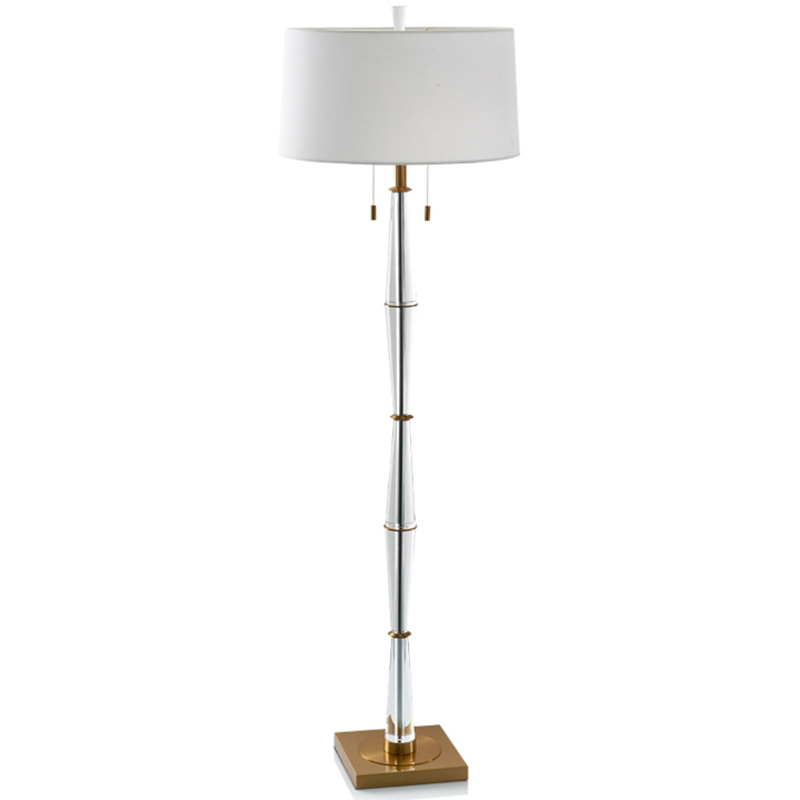 Торшер Transparent Atlant Floor Lamp Прозрачный Белый Латунь Торшер Transparent Atlant Floor Lamp Прозрачный Белый Латунь в Твери | Loft Concept