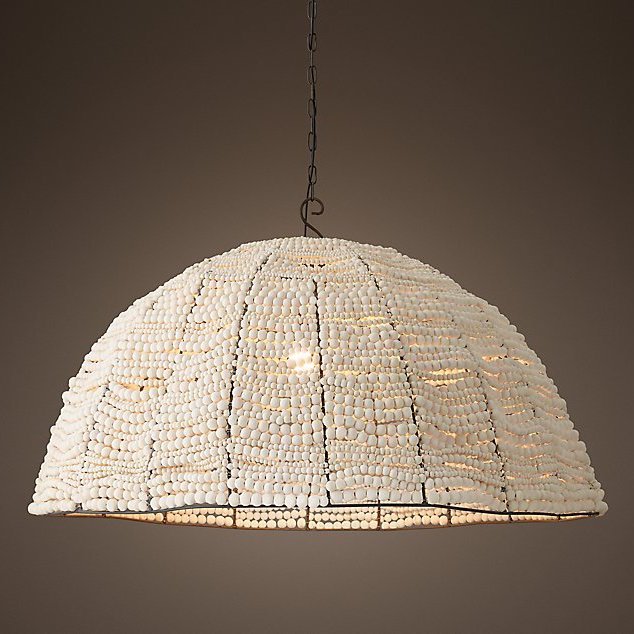 Люстра RH Clay Bead Dome Pendant White 40 Белый Люстра RH Clay Bead Dome Pendant White 40 Белый в Твери | Loft Concept