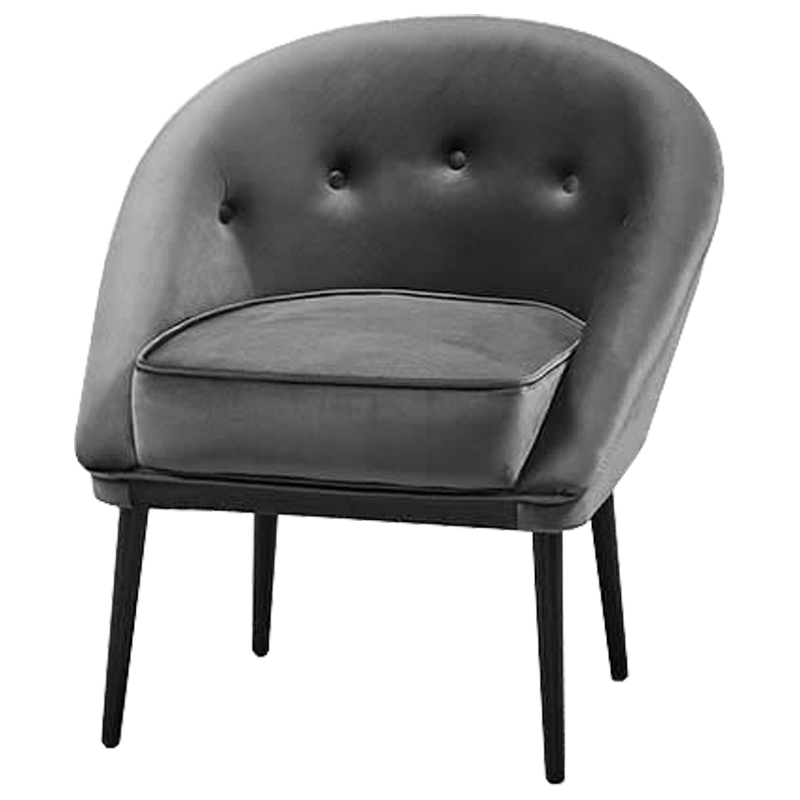 Кресло Gwyn Chair Gray Серый Черный Кресло Gwyn Chair Gray Серый Черный в Твери | Loft Concept