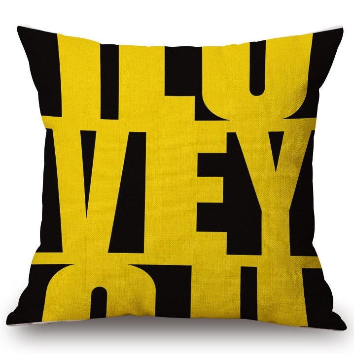 Декоративная подушка Yellow Letters Декоративная подушка Yellow Letters в Твери | Loft Concept