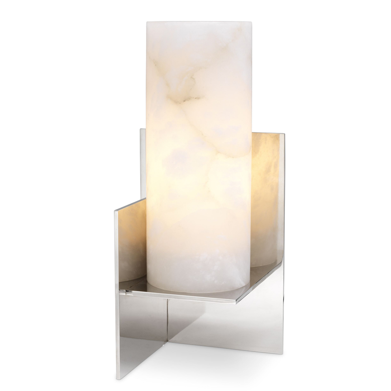 Настольная лампа Eichholtz Table Lamp Frisco Никель Белый Настольная лампа Eichholtz Table Lamp Frisco Никель Белый в Твери | Loft Concept
