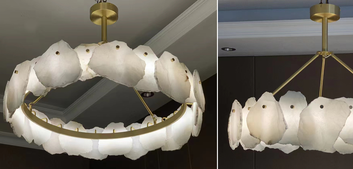 Люстра Lucretia Marble Round Chandelier - фото №2