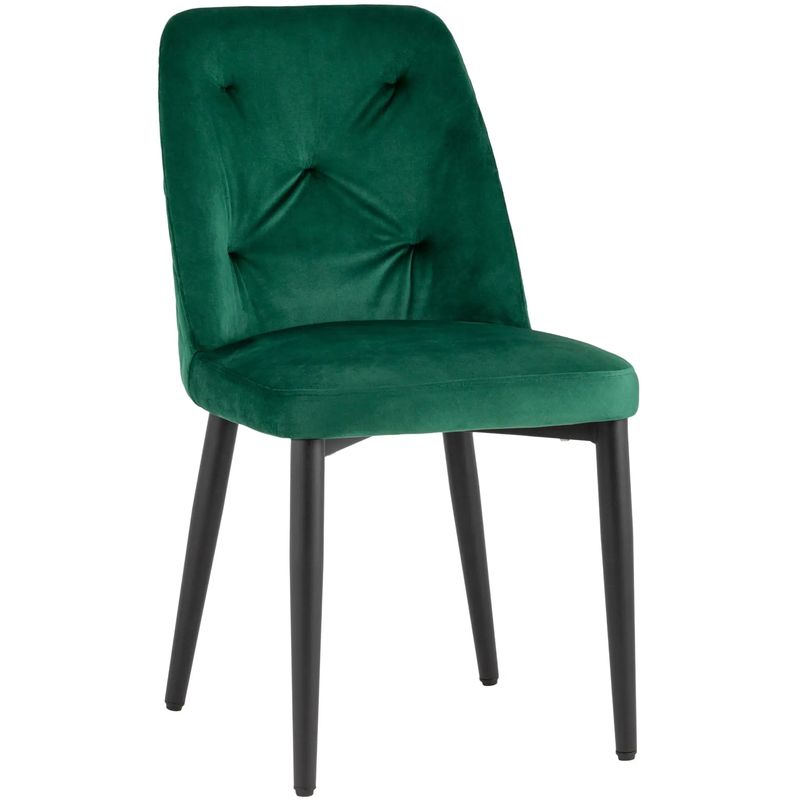 Стул Emma Chair Зеленый Велюр Зеленый Черный Стул Emma Chair Зеленый Велюр Зеленый Черный в Твери | Loft Concept