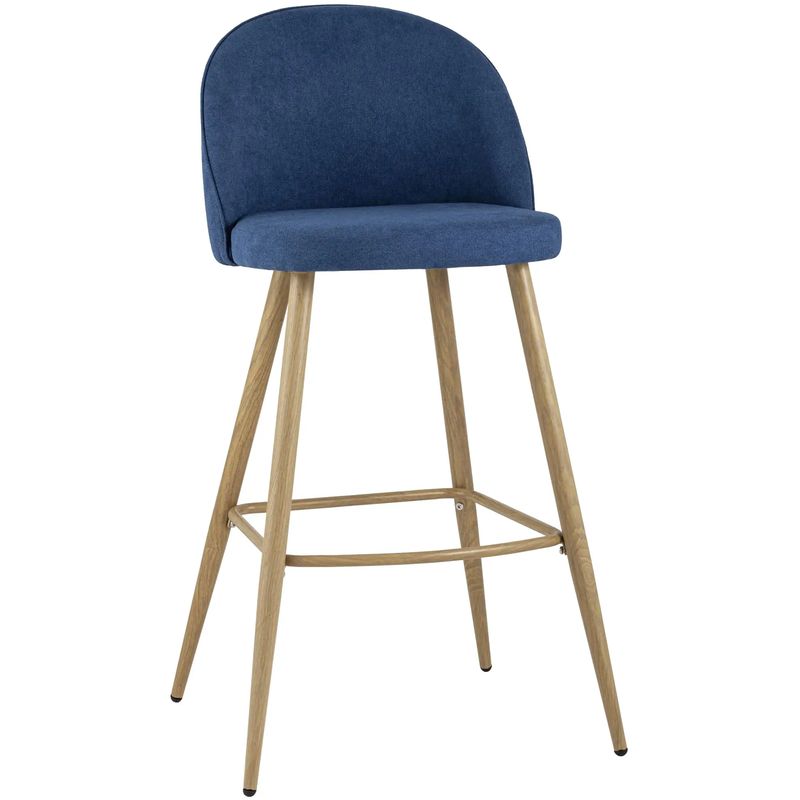 Барный Стул Miruna Chair Синий Шенилл Синий Древесина Барный Стул Miruna Chair Синий Шенилл Синий Древесина в Твери | Loft Concept