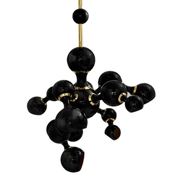 Люстра Atomic Suspension black Delightfull Золотой Черный Люстра Atomic Suspension black Delightfull Золотой Черный в Твери | Loft Concept