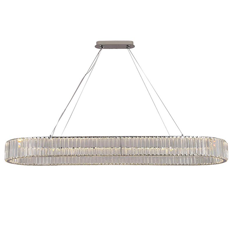 Люстра Crystal Shine Linda Oval Chrome Chandelier Хром Прозрачный (Transparent) Люстра Crystal Shine Linda Oval Chrome Chandelier Хром Прозрачный (Transparent) в Твери | Loft Concept