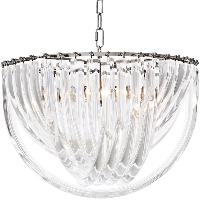 Люстра Chandelier Murano Clear 50 Прозрачный (Transparent) Никель Люстра Chandelier Murano Clear 50 Прозрачный (Transparent) Никель в Твери | Loft Concept