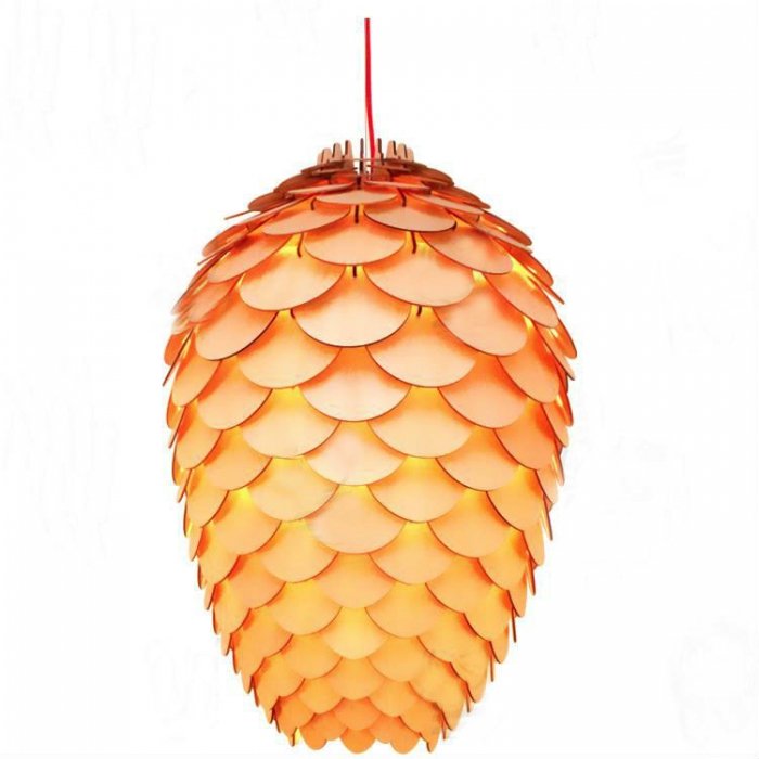 Люстра Pinecone Wooden King Черный Белый Береза в Твери | Loft Concept 