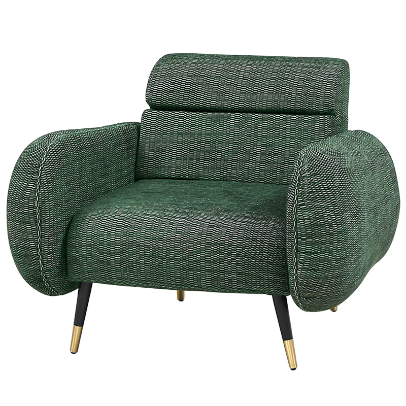 Кресло Hebert Armchair Green Зеленый Черный Латунь Кресло Hebert Armchair Green Зеленый Черный Латунь в Твери | Loft Concept