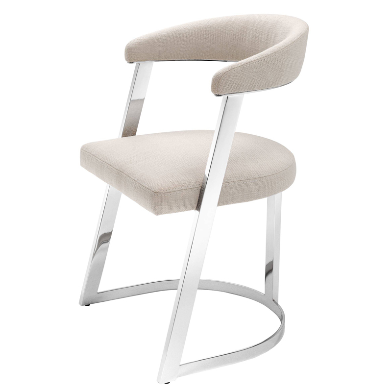 Стул Eichholtz Dining Chair Dexter Nickel Бежевый Никель Стул Eichholtz Dining Chair Dexter Nickel Бежевый Никель в Твери | Loft Concept