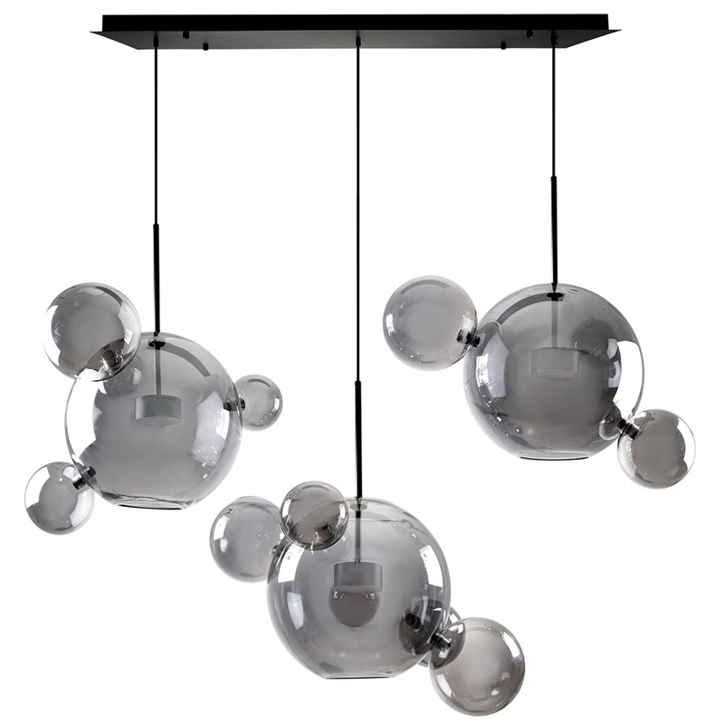 Люстра Giopato & Coombes Linear Chandelier Bubble smoky Дымчатый (Smoke) Люстра Giopato & Coombes Linear Chandelier Bubble smoky Дымчатый (Smoke) в Твери | Loft Concept