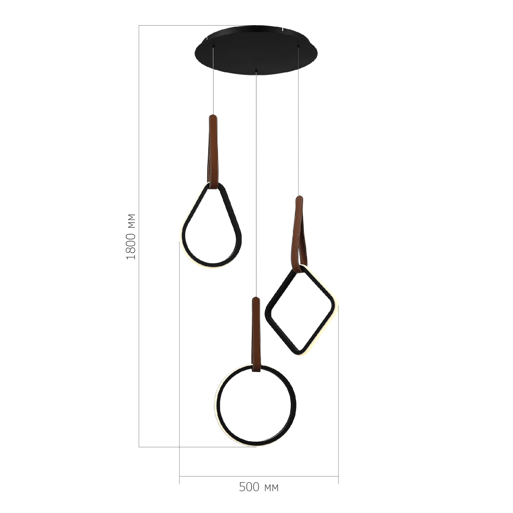 Подвесной светильник с геометрическими источниками света Geometric Architecture of Light в Твери