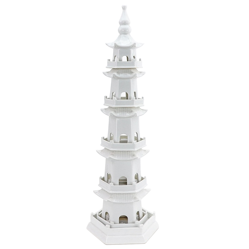 Статуэтка Ceramic Pagoda white Белый Статуэтка Ceramic Pagoda white Белый в Твери | Loft Concept