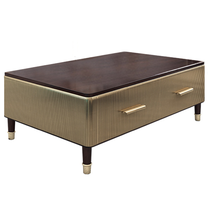 Birmingham Textured Coffee Table Gold Коричневый матовое золото Birmingham Textured Coffee Table Gold Коричневый матовое золото в Твери | Loft Concept